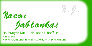 noemi jablonkai business card